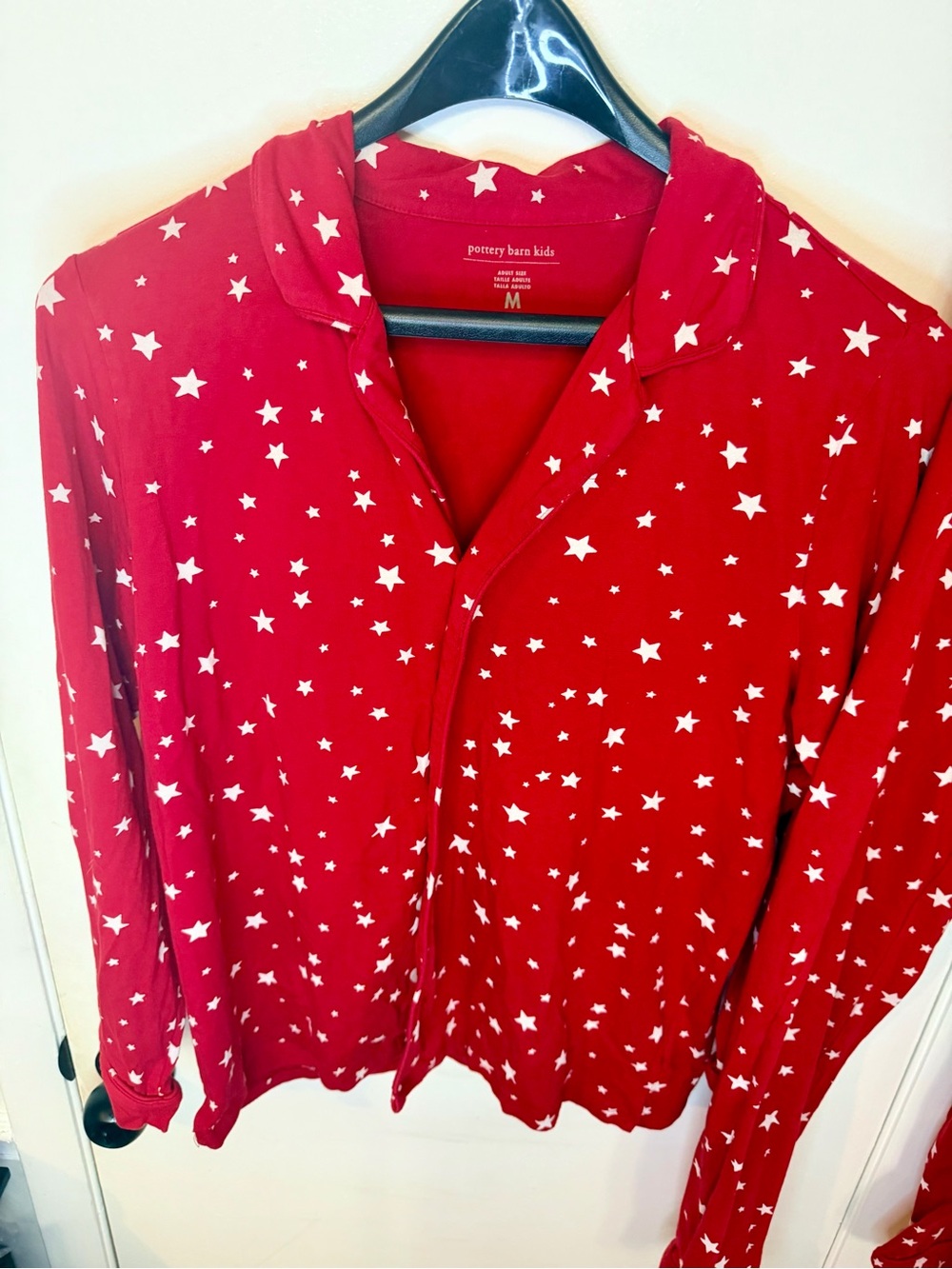red star Pottery Barn Kids adult/women’s size M pajama set - Picture 4 of 9